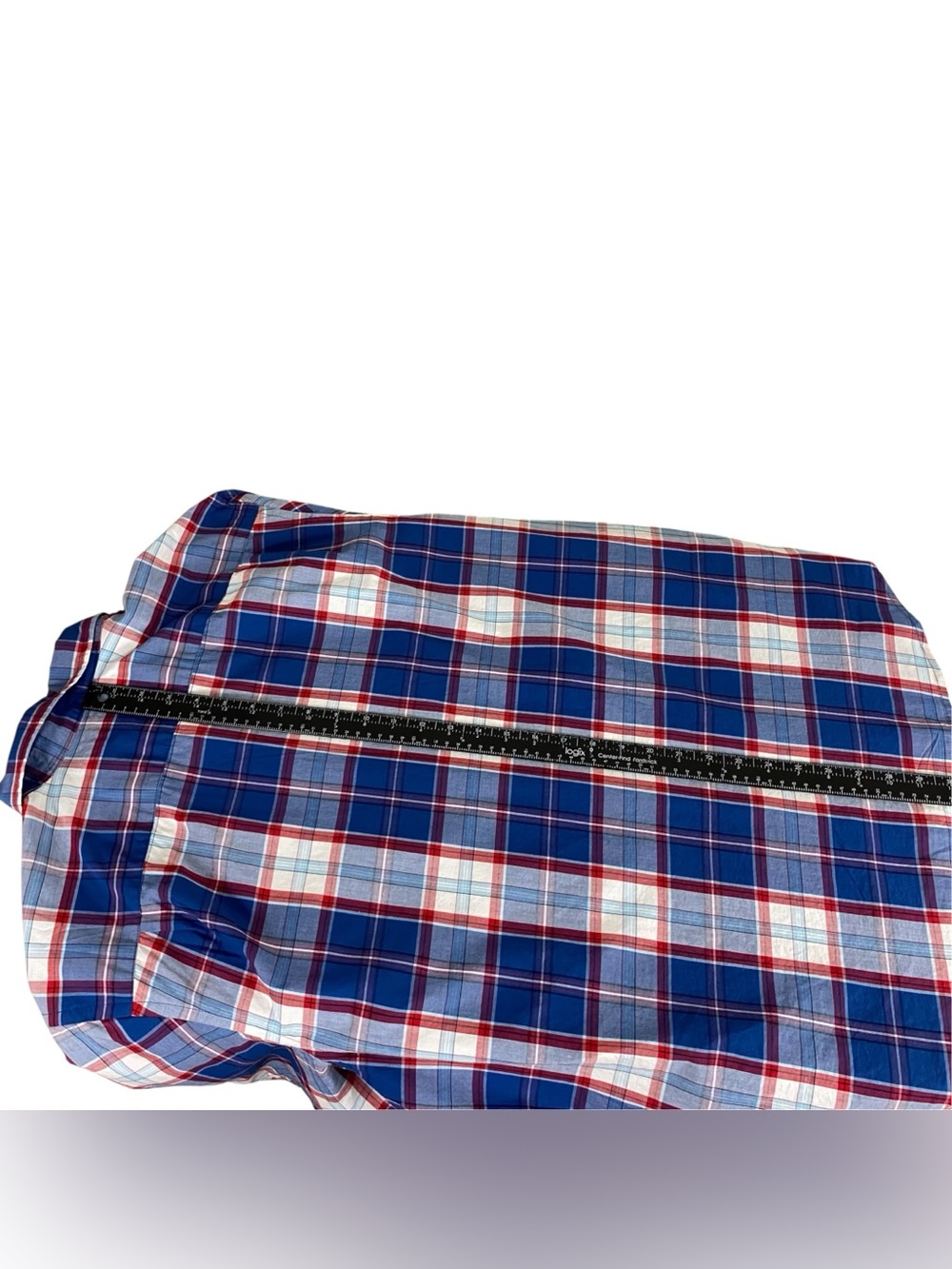 Old Navy Mens The Everyday Shirt Size XL Red White Blue Plaid Button Up Cotton - Picture 14 of 15